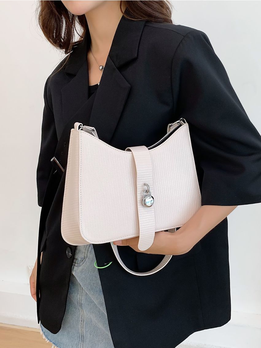 Lizard Embossed Hobo Bag