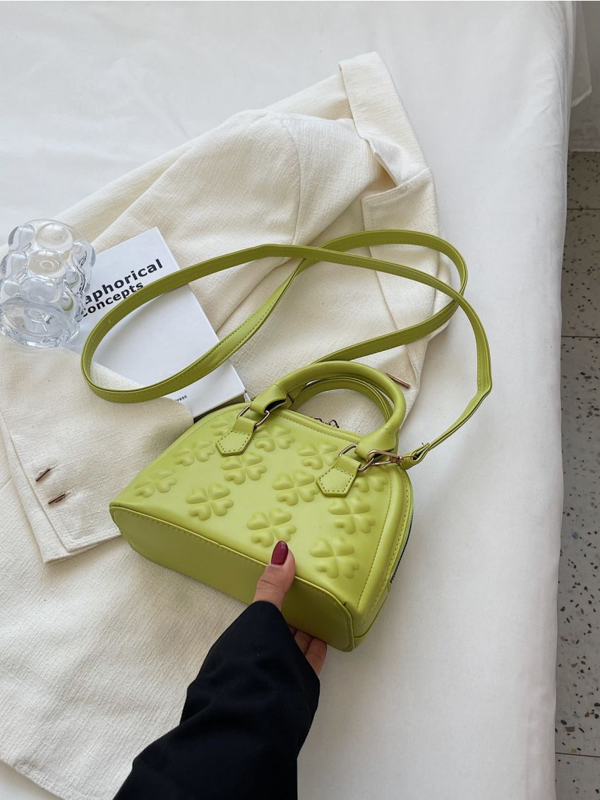 Lucky Clover Embossed Dome Bag