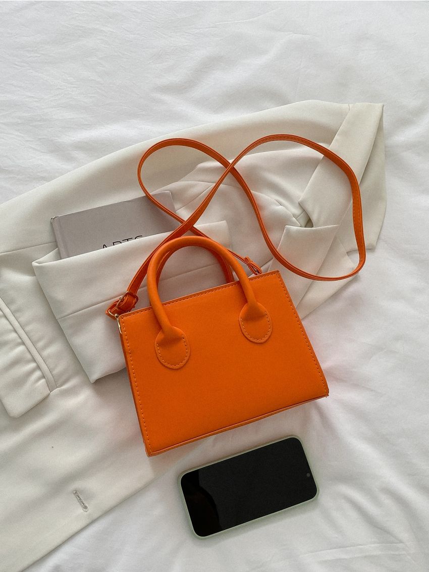 Minimalist Double Handle Square Bag