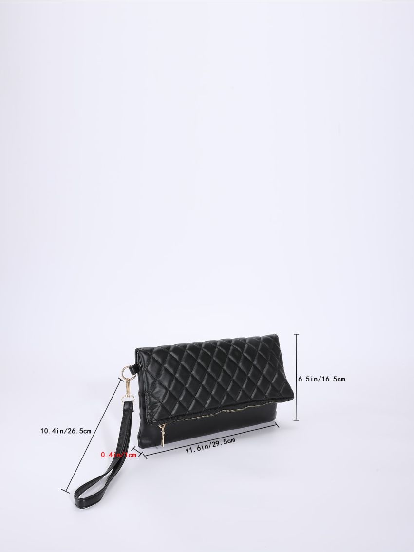 Geometric Quilted Design Clutch