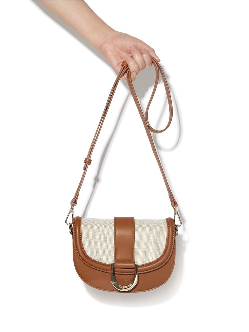 PREMIUM TWO TONE SADDLE DESIGN SHOULDER BAG