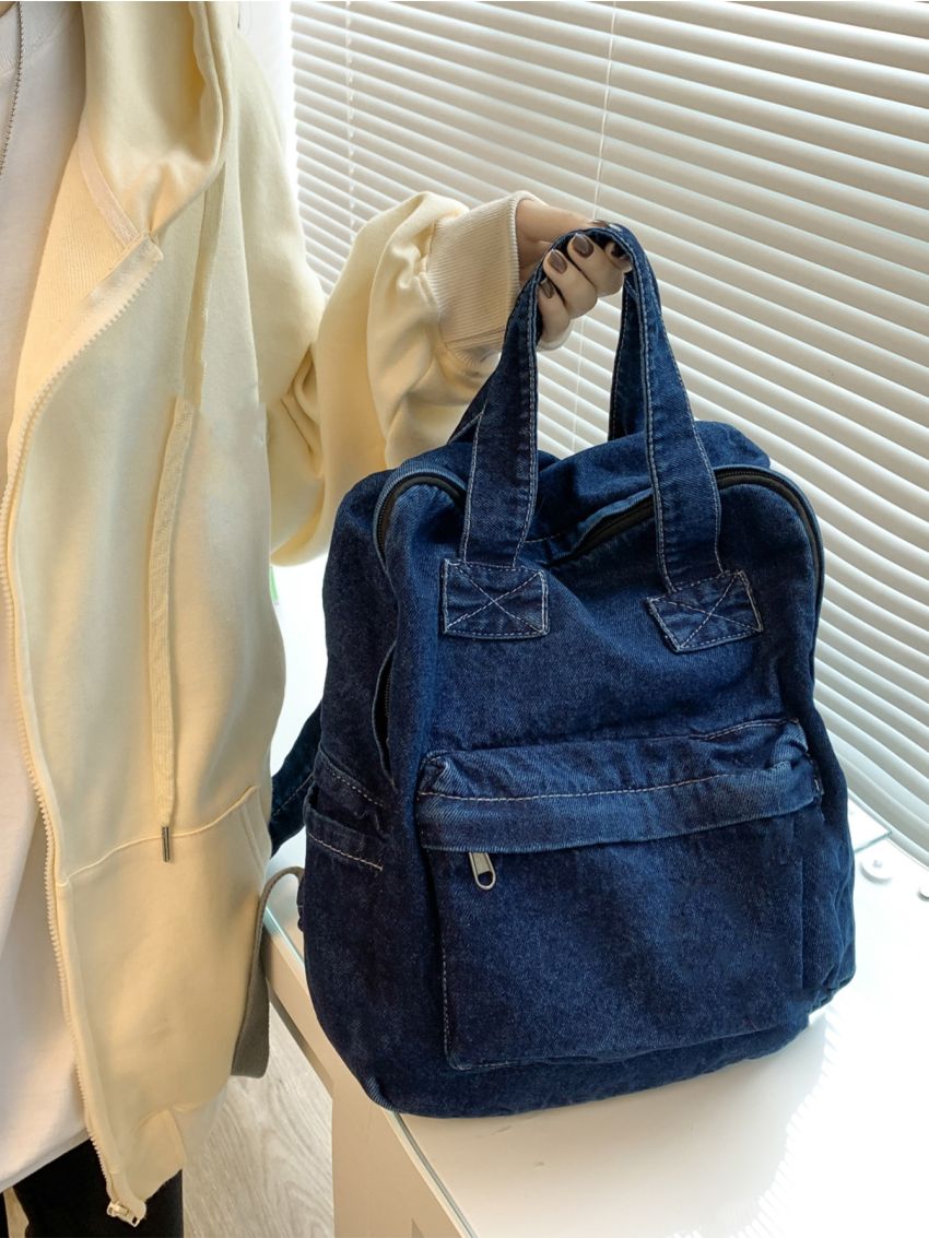 Minimalist Denim Functional Backpack