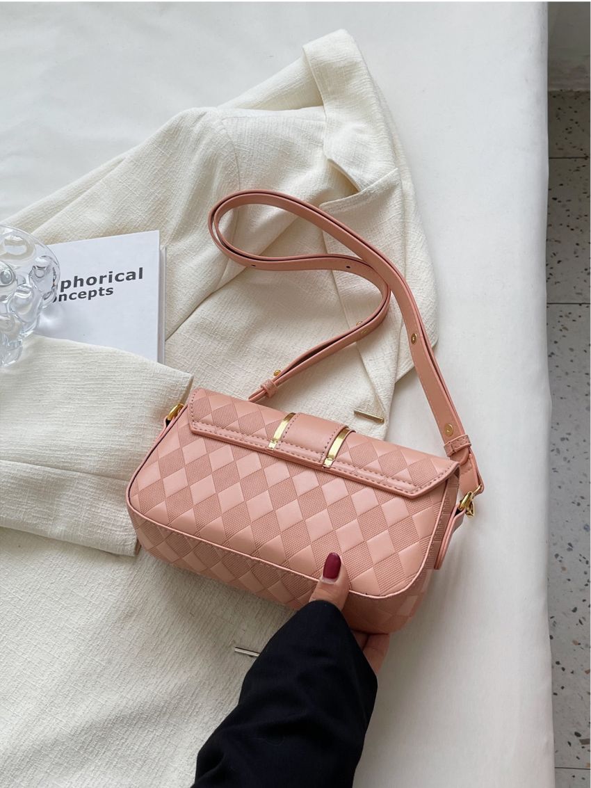 Mini Argyle Pattern Crossbody Bag