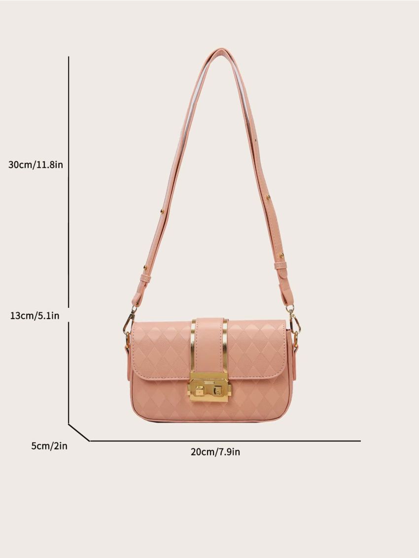 Mini Argyle Pattern Crossbody Bag