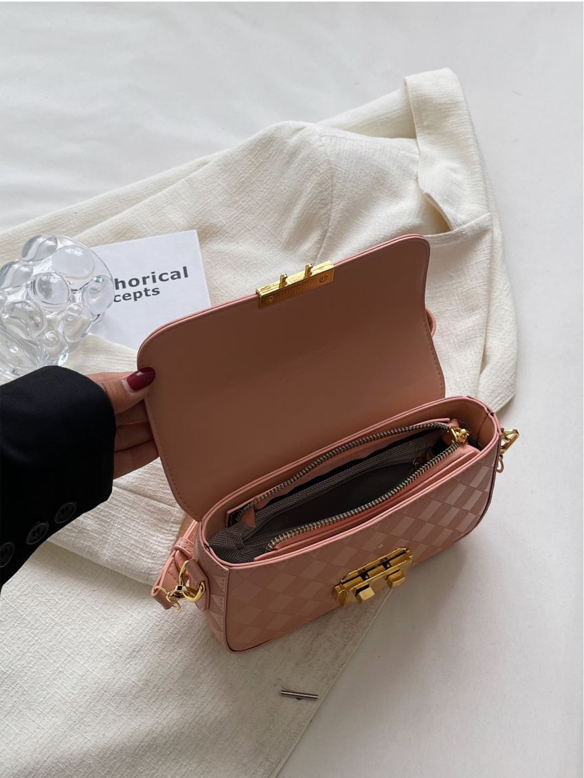 Mini Argyle Pattern Crossbody Bag