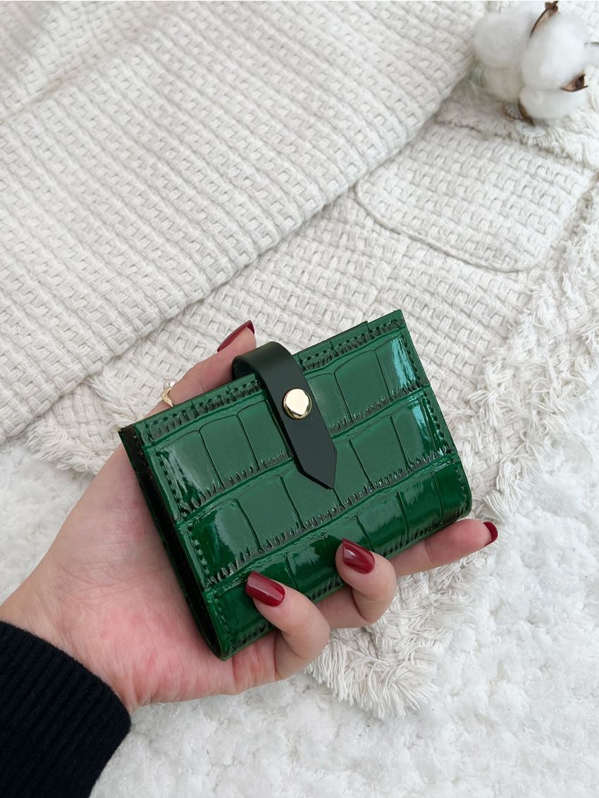 Crocodile Embossed Card Holder Multi-Card Card Organizer For Storage Credit Cards