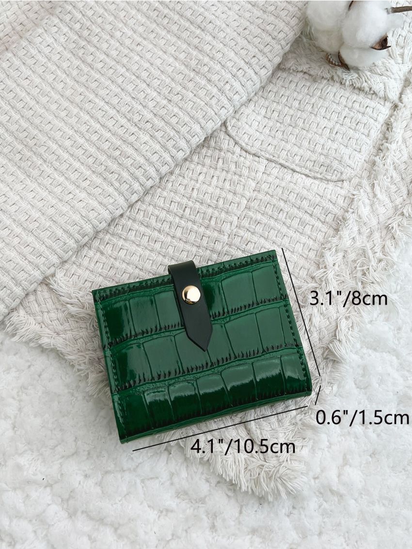 Crocodile Embossed Card Holder Multi-Card Card Organizer For Storage Credit Cards