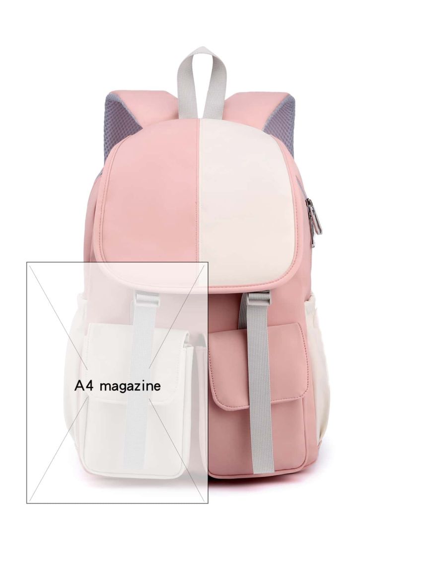 Colorblock Flap Backpack