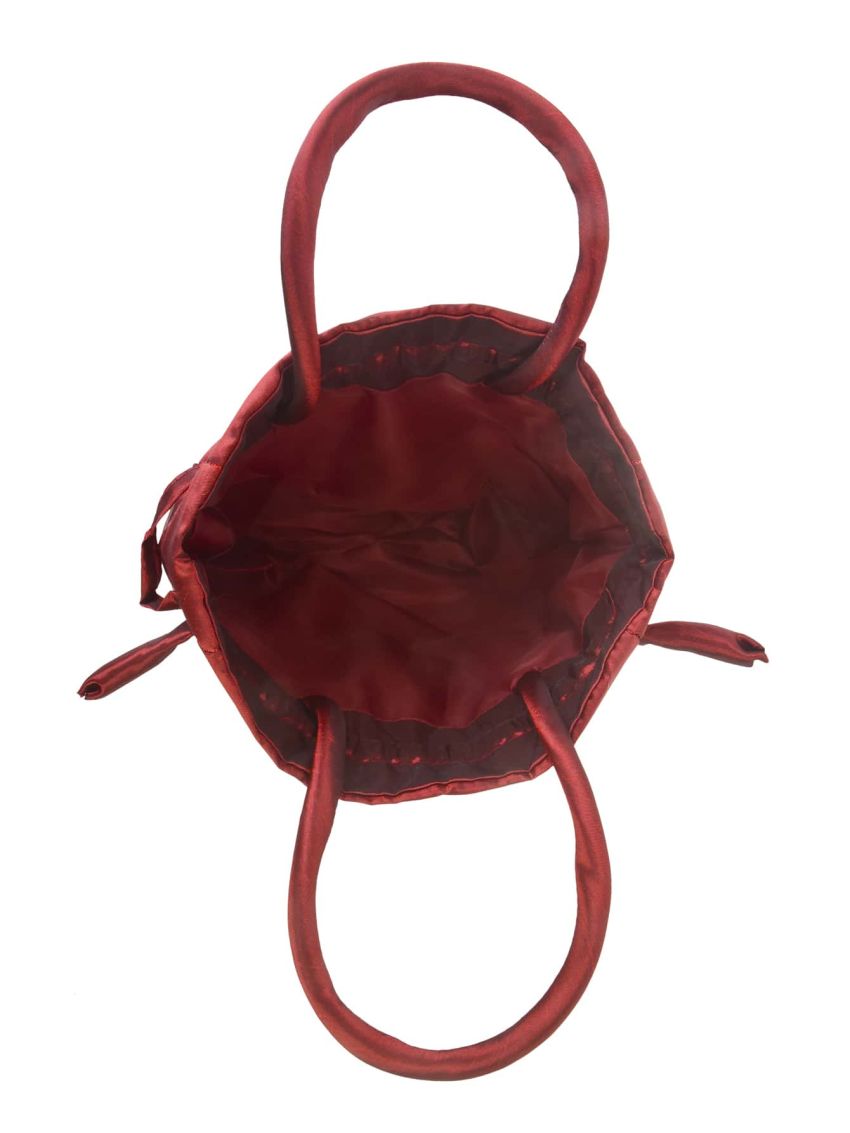 Floral Pattern Handbag, Women's Fashion Nylon Drawstring Phone Bag Double Handle Purse Mini Floral Graphic Drawstring Bucket Bag, Mothers Day Gift For Mom