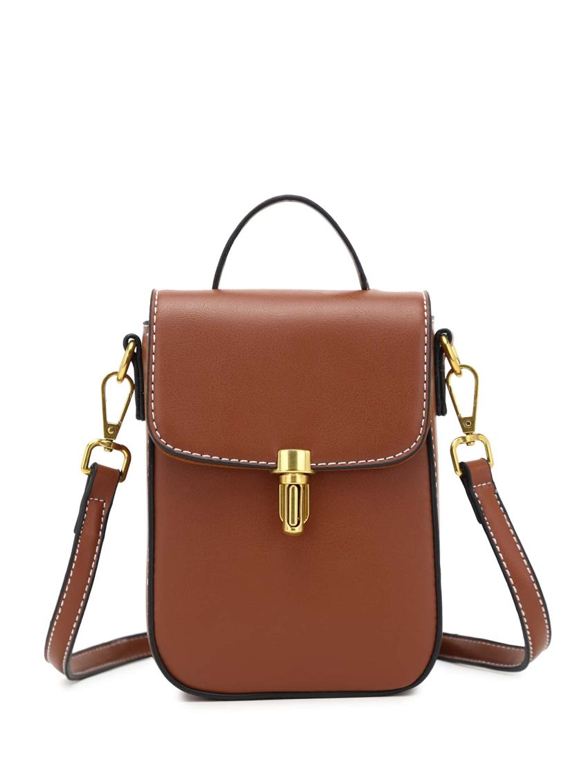 Mini Stitch Detail Flap Square Bag