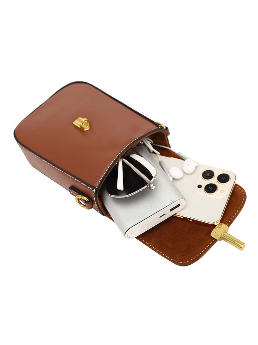 Mini Stitch Detail Flap Square Bag