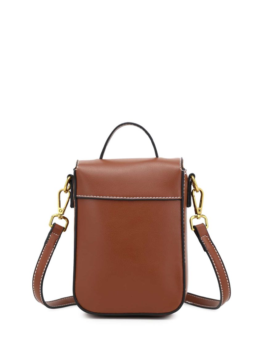 Mini Stitch Detail Flap Square Bag