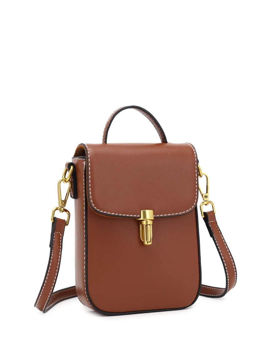 Mini Stitch Detail Flap Square Bag