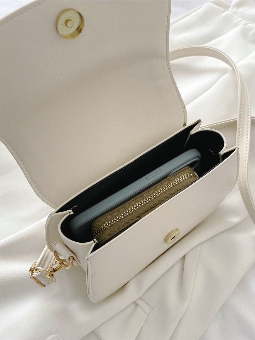 Mini Minimalist Flap Saddle Bag