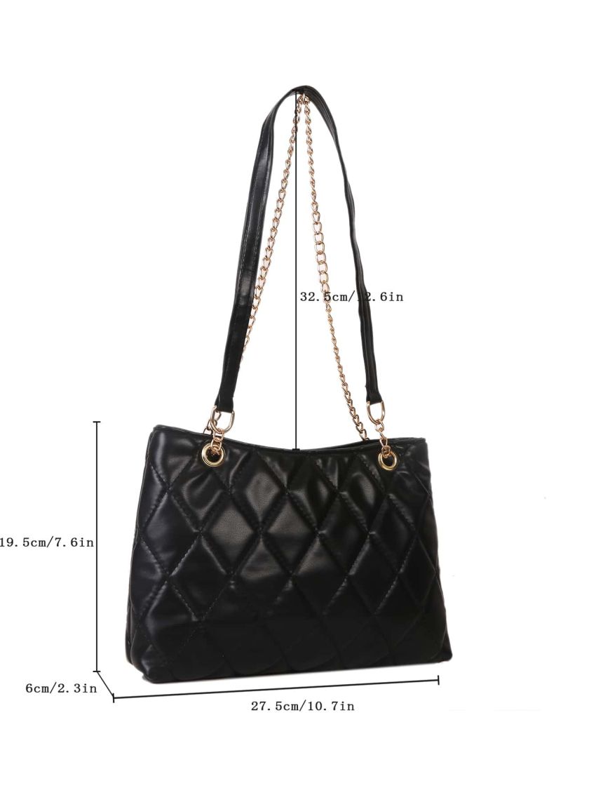 Quilted Chain Square Bag