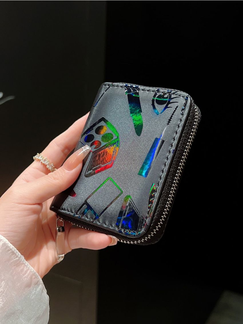 Holographic Lipstick Pattern Coin Purse