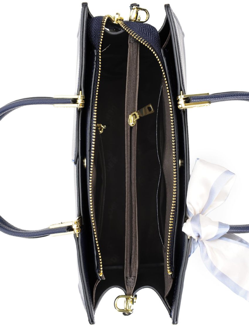 Letter Embossed Square Bag