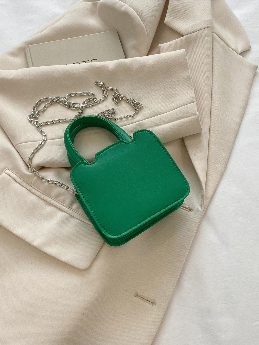 Mini Disc Decor Chain Square Bag