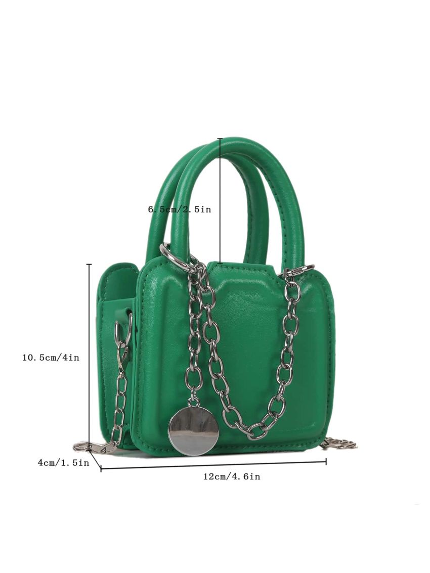 Mini Disc Decor Chain Square Bag