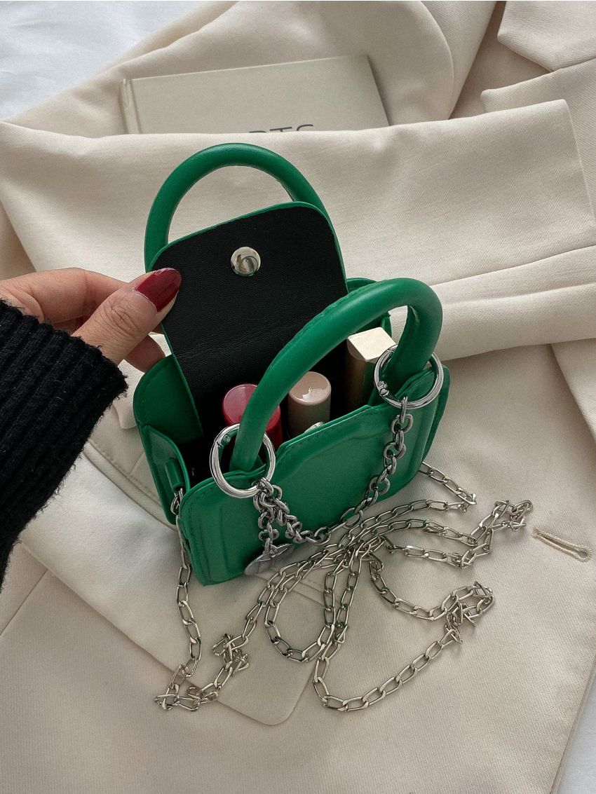 Mini Disc Decor Chain Square Bag