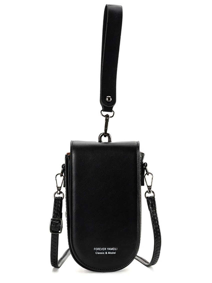 Letter Graphic Flap Phone Wallet