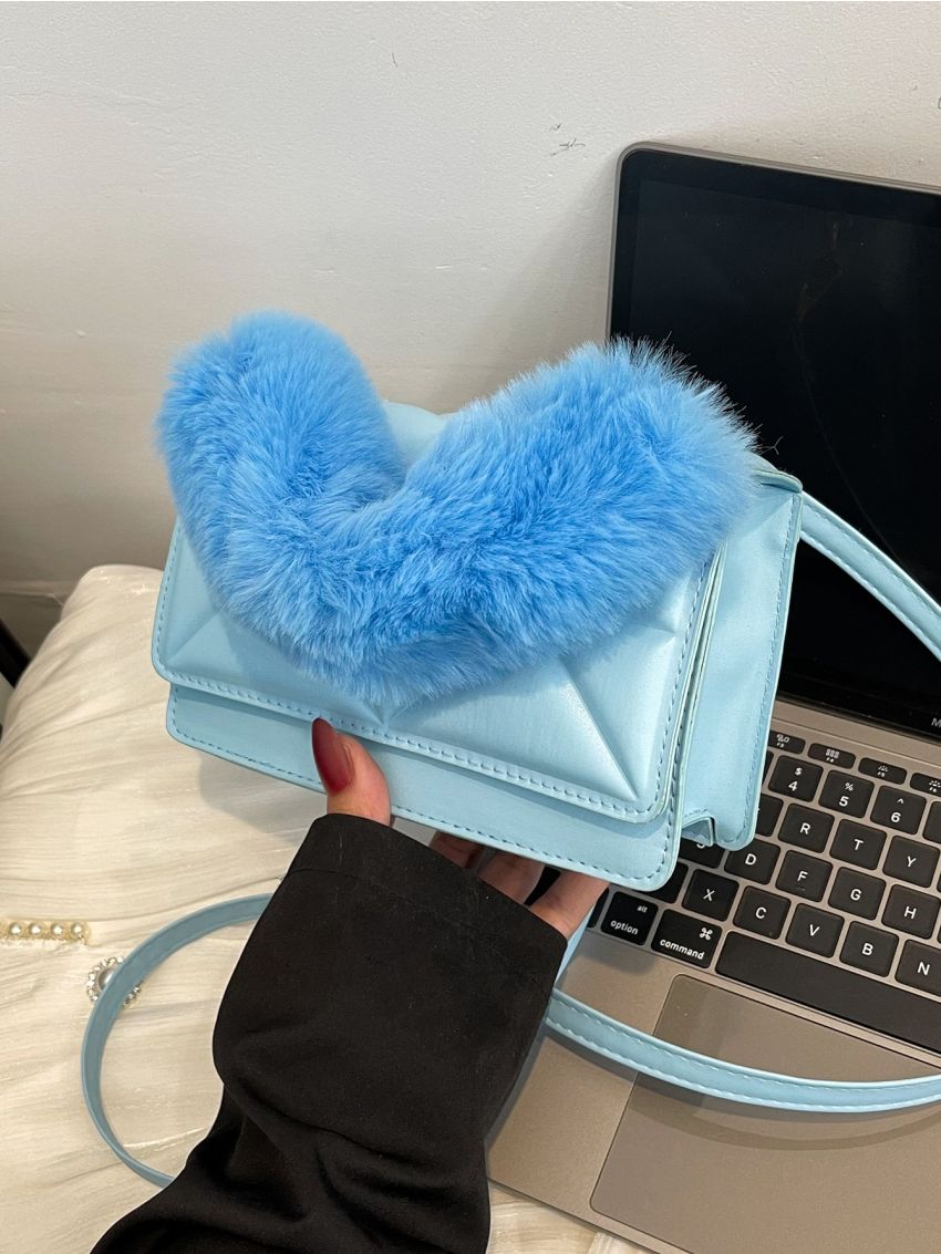 Mini Geometric Quilted Flap Square Bag