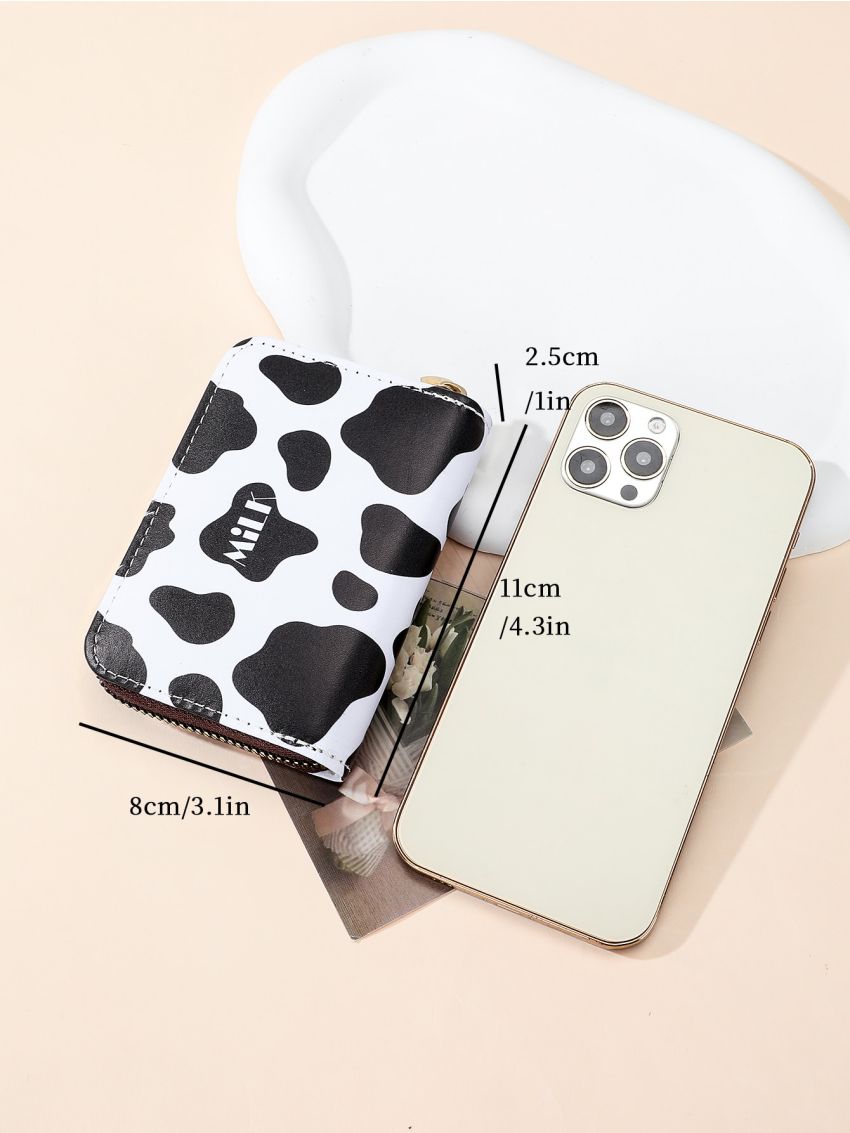 Letter & Cow Print Card Holder