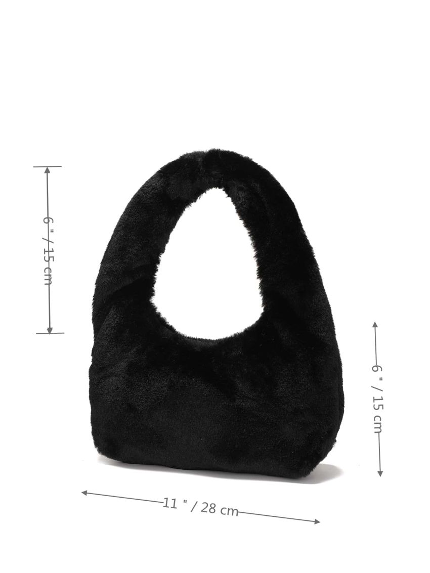 Minimalist Fuzzy Hobo Bag