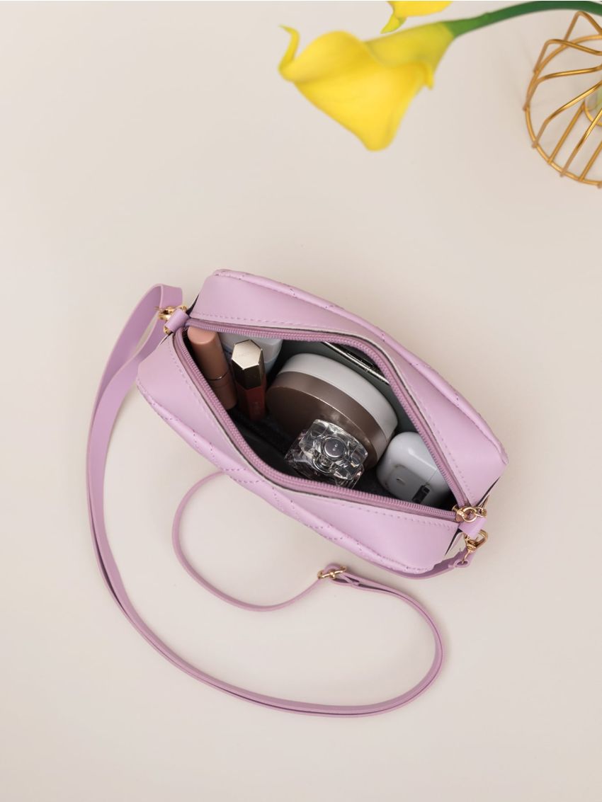 Mini Chevron Letter Graphic Square Bag