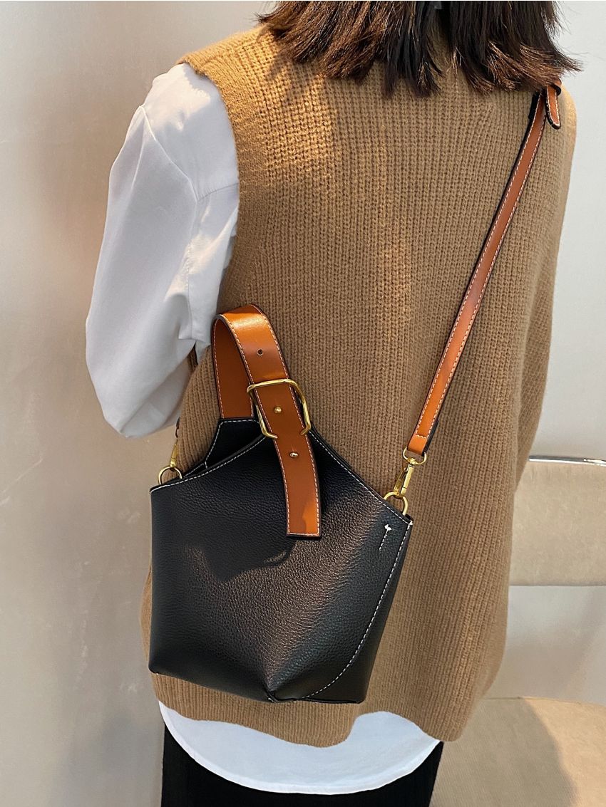 Mini Top Handle Bucket Bag