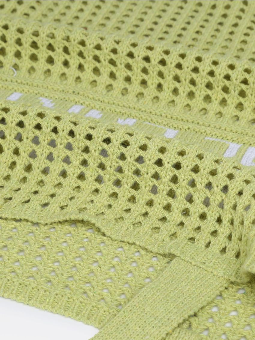 Letter Graphic Crochet Bag