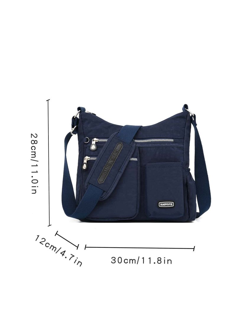 Letter Patch Decor Hobo Bag