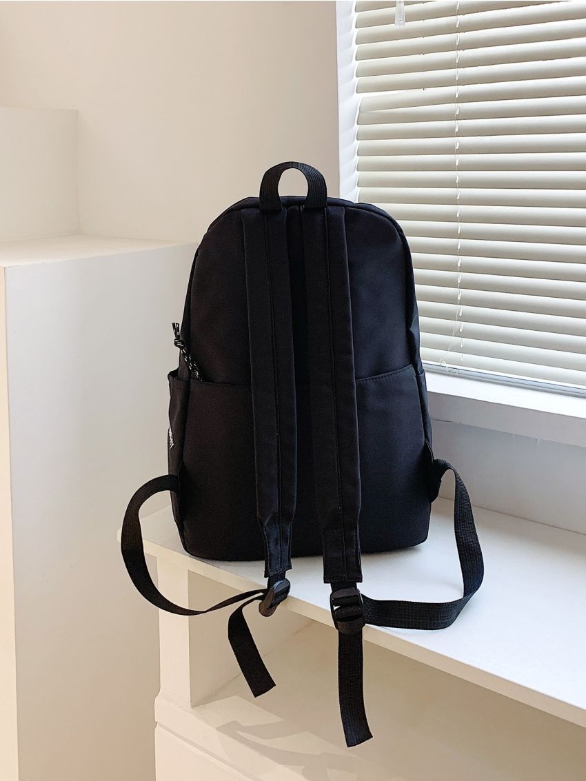 Figure & Letter Embroidery Functional Backpack
