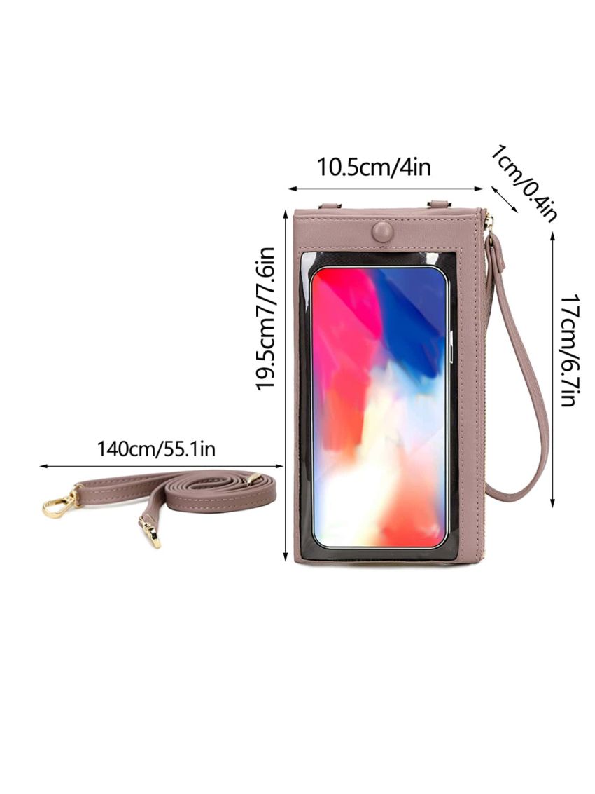 Letter Graphic Touch Screen Phone Wallet