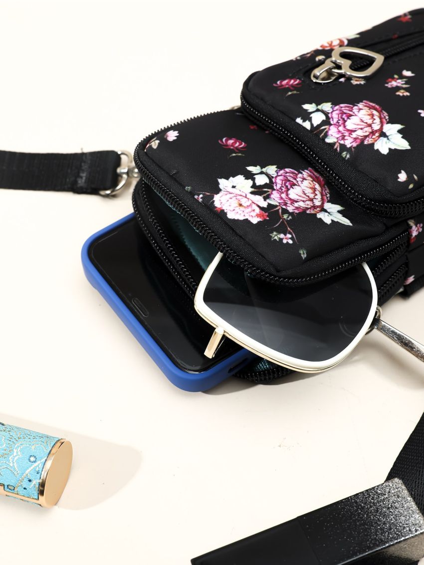 Flower Graphic Phone Wallet