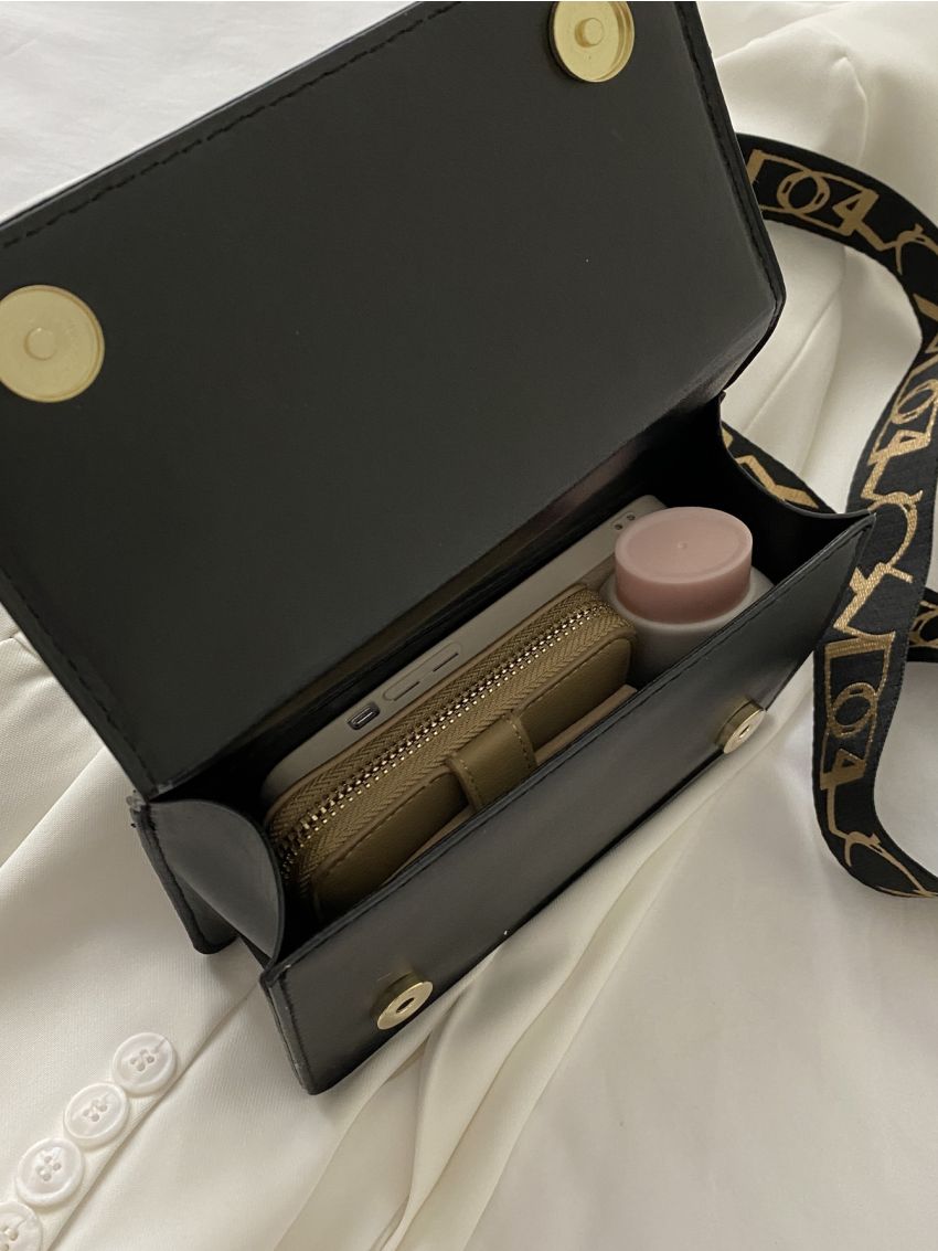 Mini Chevron Quilted Flap Square Bag