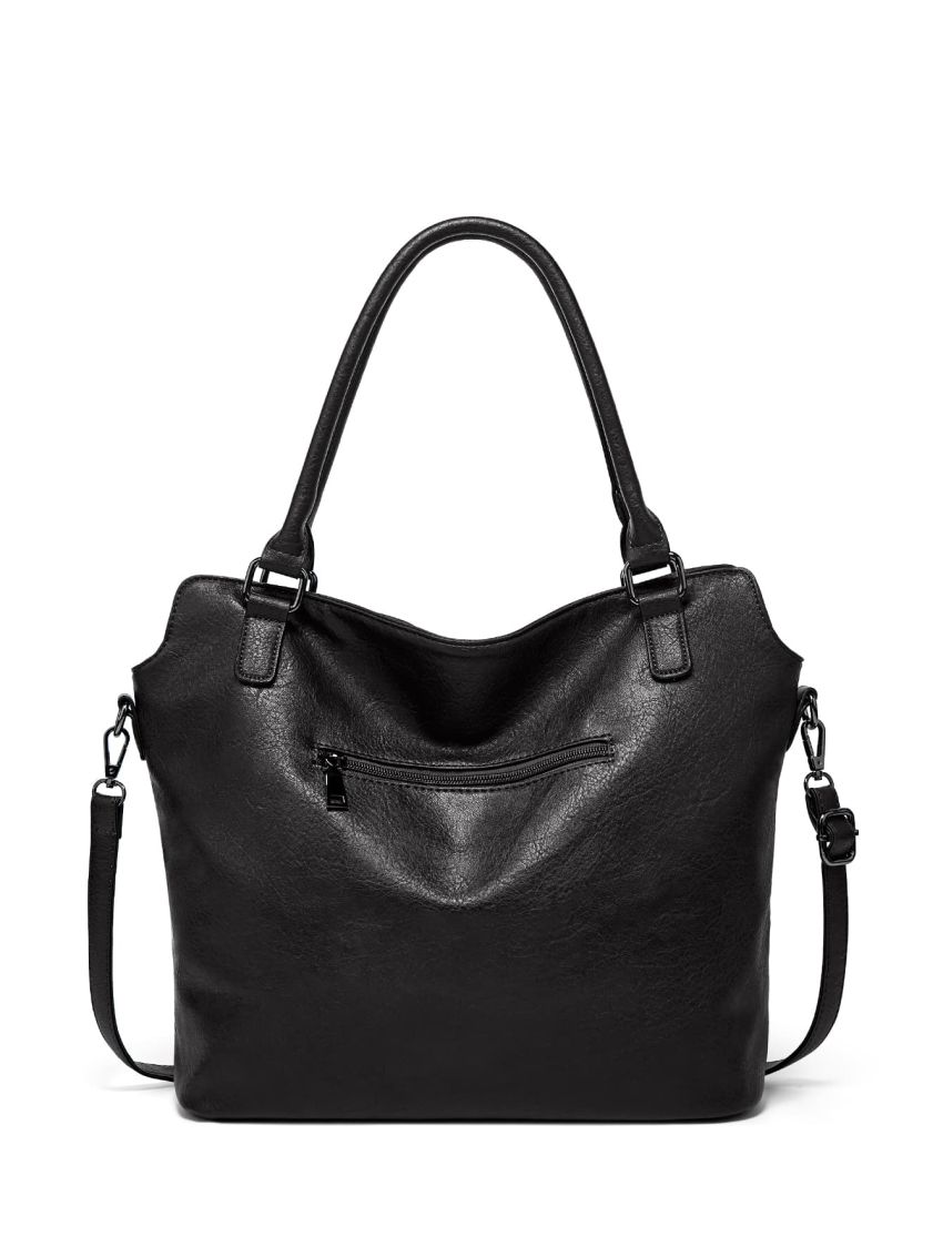 Buckle & Zip Detail Tote Bag, Mothers Day Gift For Mom