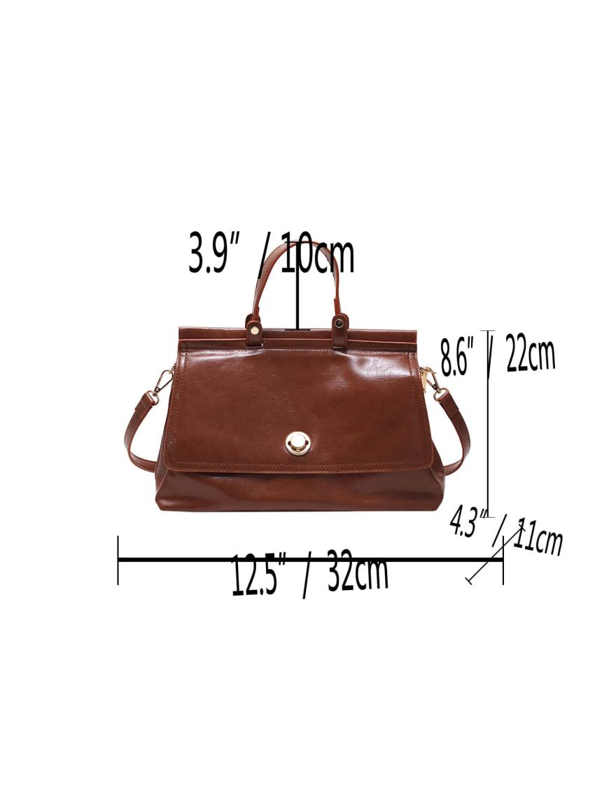 Top Handle Flap Square Bag