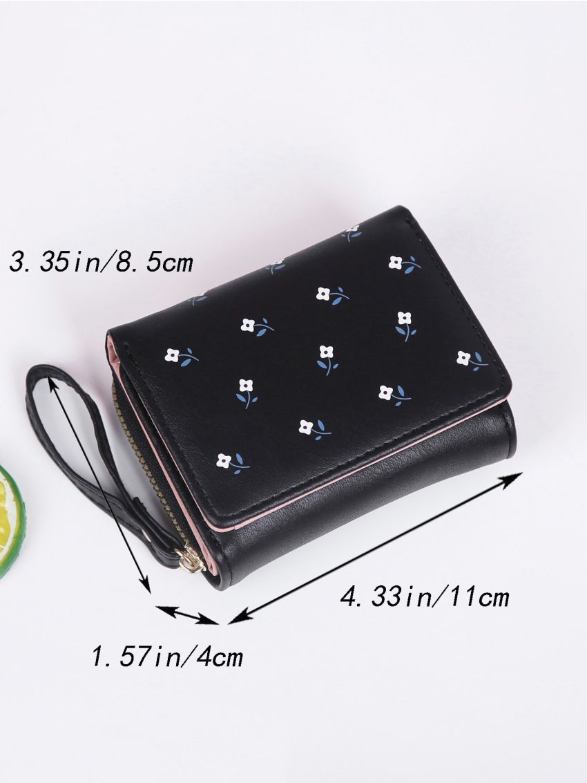 Flower Print Small Wallet
