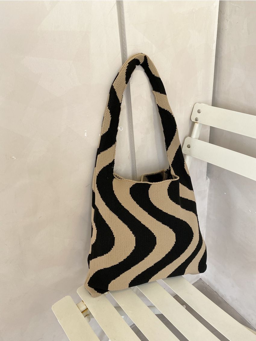 Wave Pattern Crochet Bag