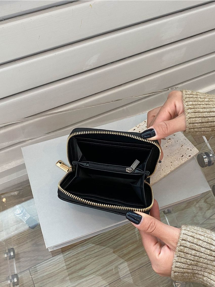 Geometric Quilted Coin Purse