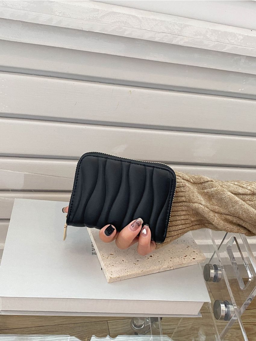 Geometric Quilted Coin Purse