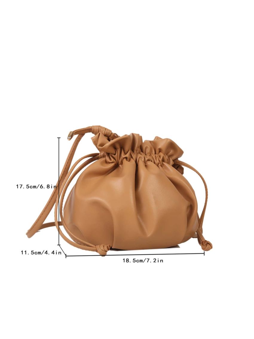 Minimalist Bucket Bag Drawstring Design Mini