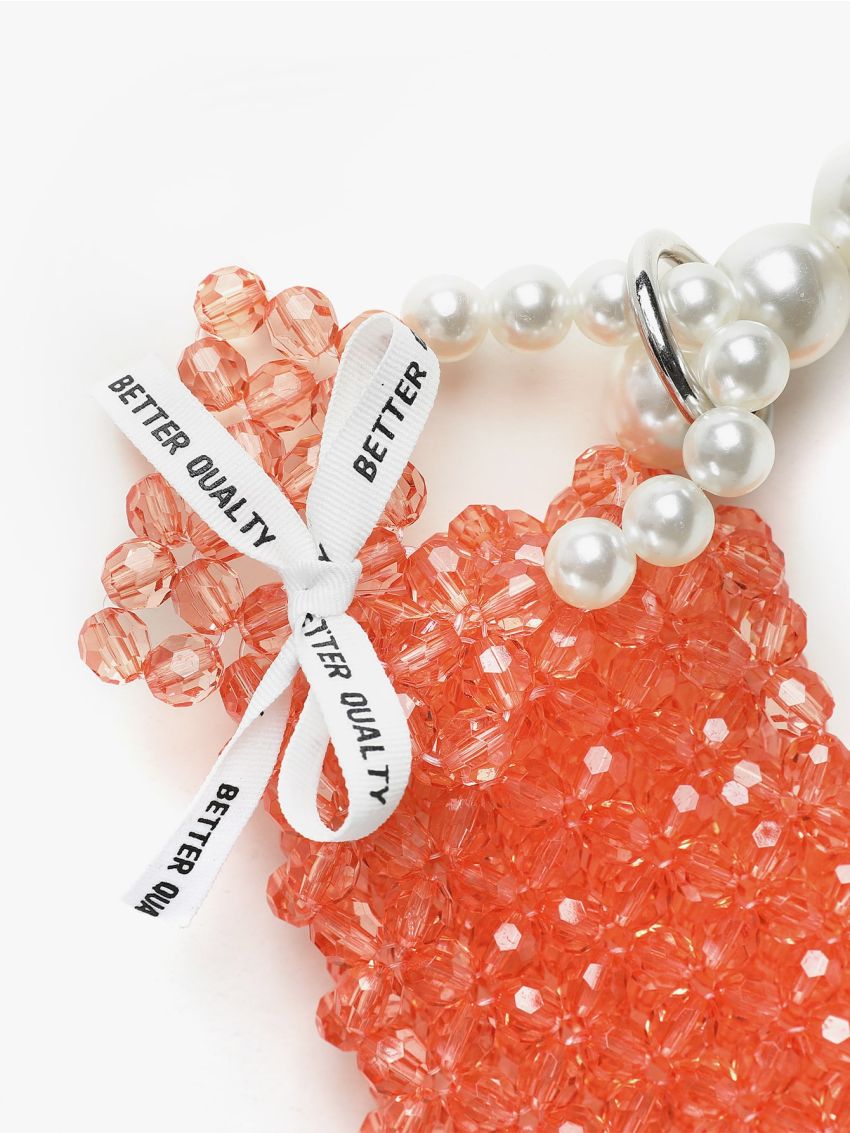 Mini Beaded Heart Design Novelty Bag