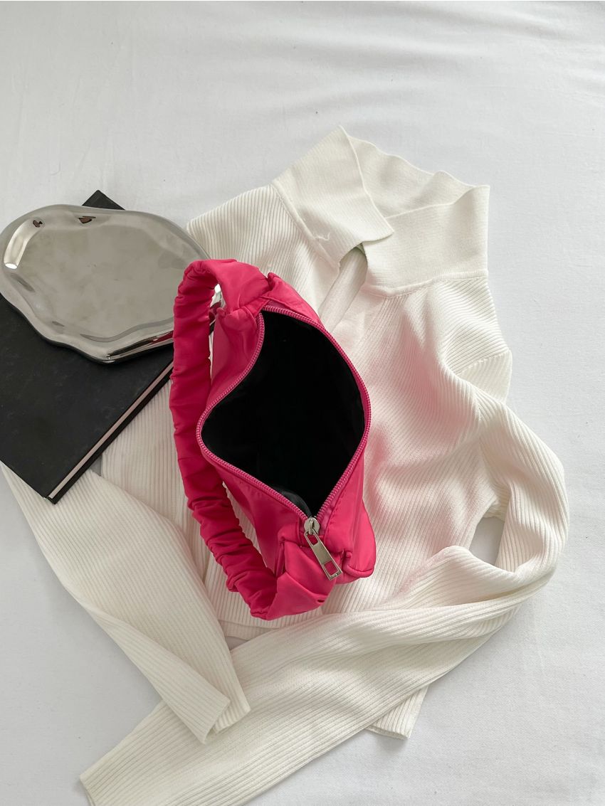 Neon Pink Baguette Bag