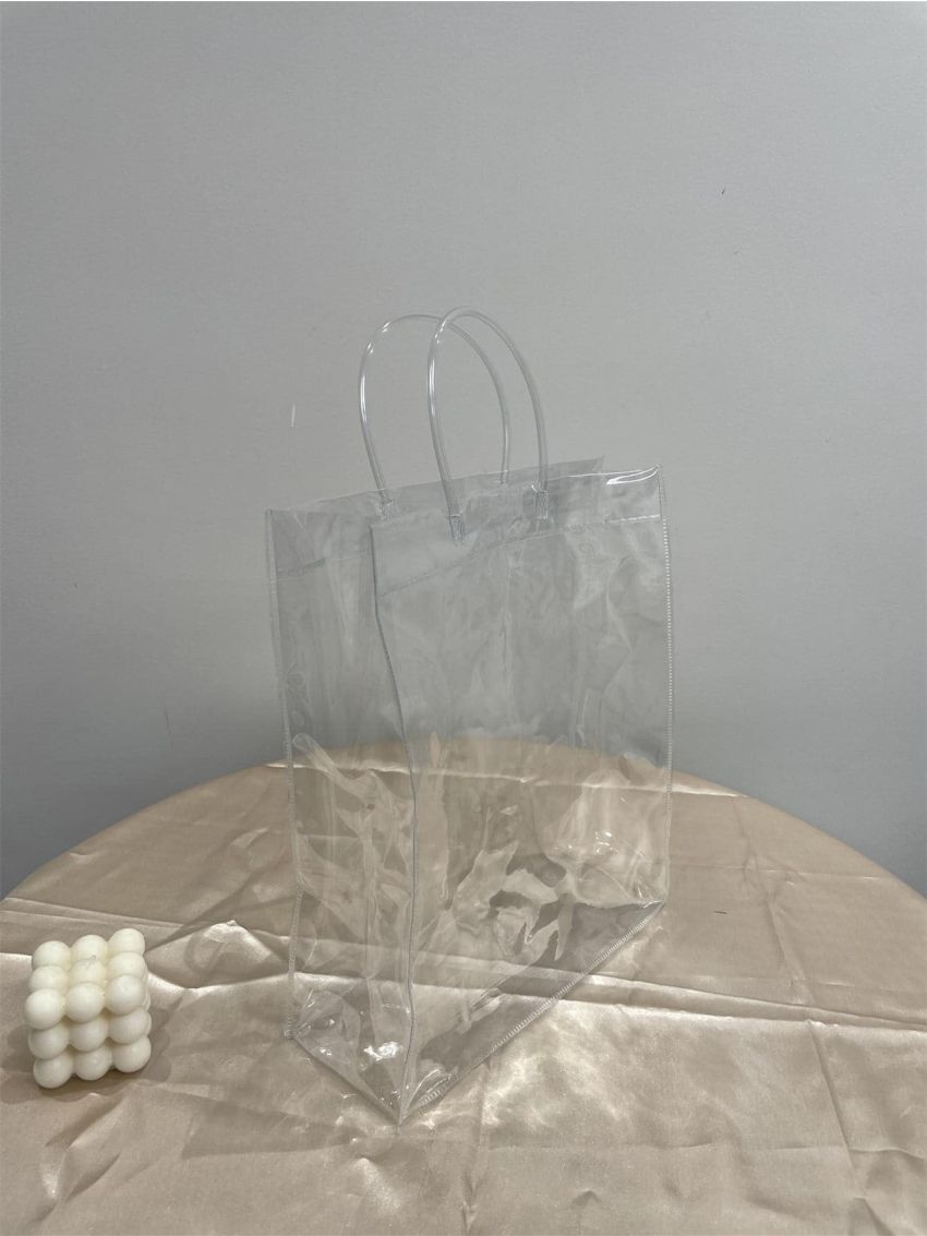 Clear Double Handle Top Handle Bag Trendy & Waterproof