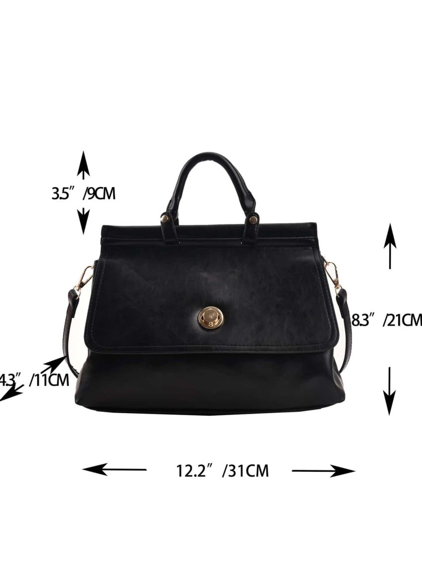 Top Handle Flap Square Bag