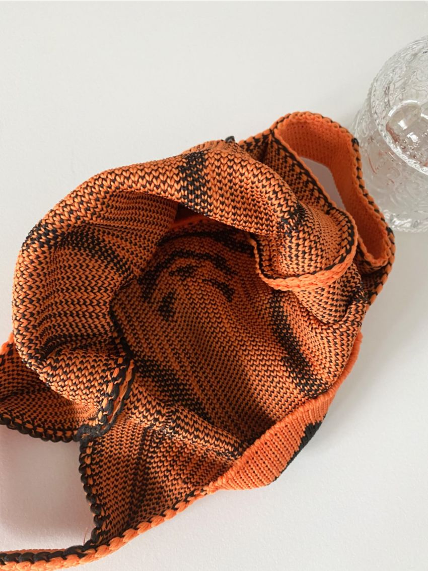 Mini Halloween Expression Pattern Crochet Bag