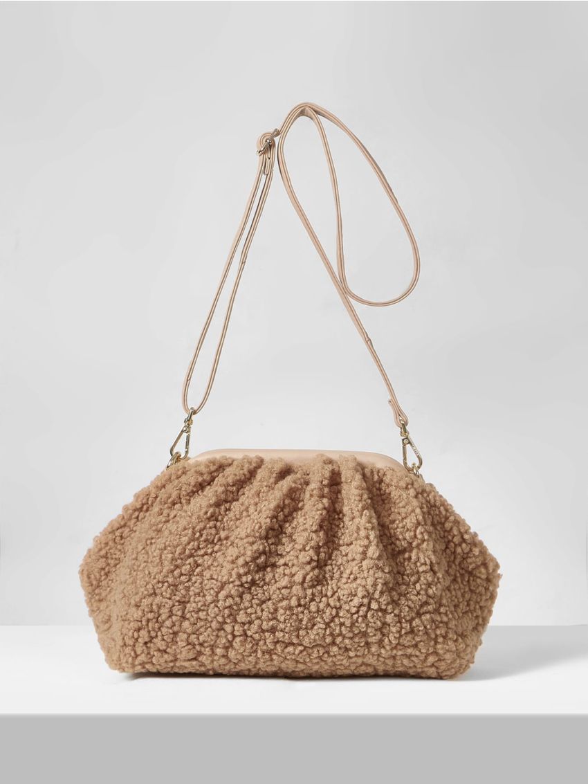 Minimalist Fluffy Ruched Bag