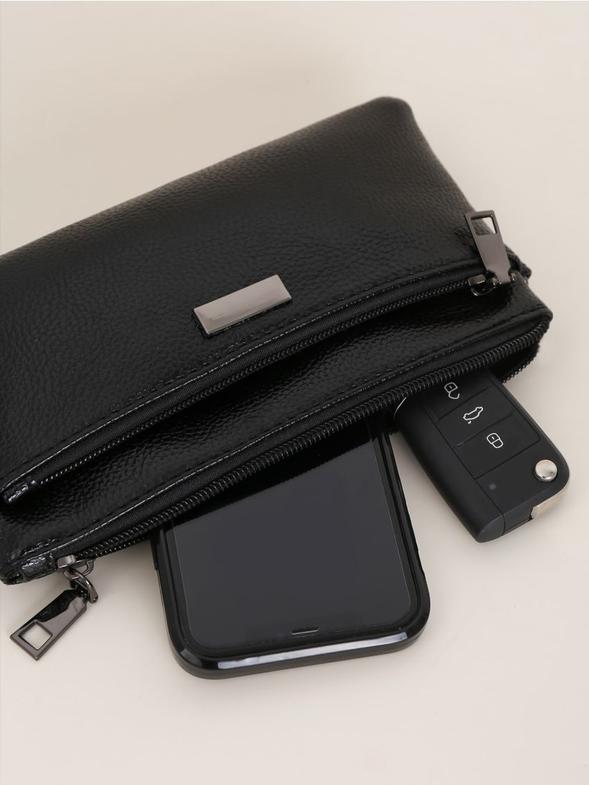 Metal Decor Long Wallet